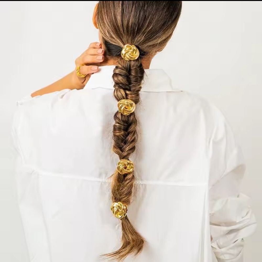 New Gold Ponytail Hair Rings 4pc | NWOT
